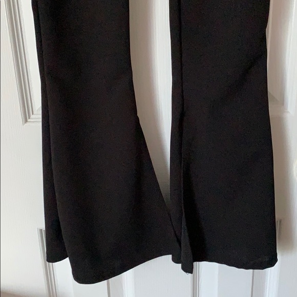 Black Kick Flare Split Detail Trouser - Picture 6 of 6